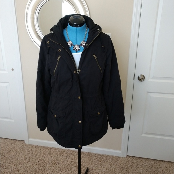 Merona Black Utility Jacket Size Large - Picture 6 of 7